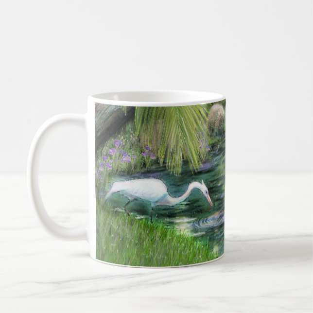 Taza De Café Egret on Pond (Izquierda)