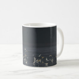 Taza De Café Egrets En El Océano Azul Medianoche