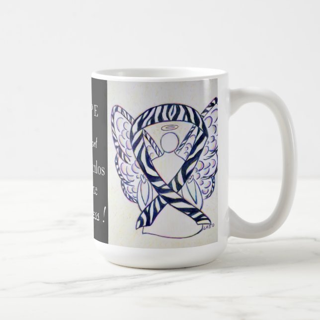 Taza De Café Ehlers-Danlos Syndrome Awareness Ribbon Angel Mug (Derecha)