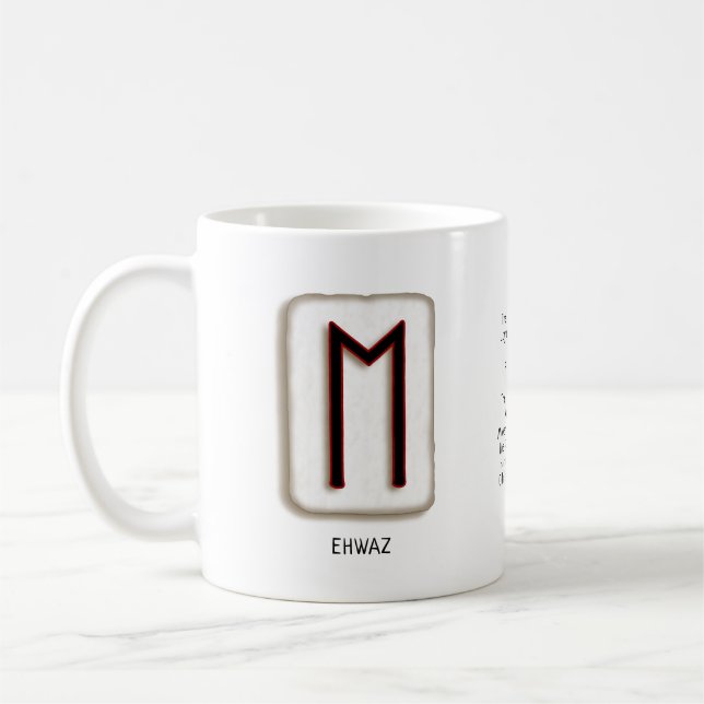 Taza De Café Ehwaz RuneStone Mug (Izquierda)