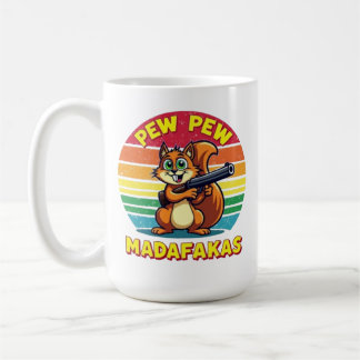 Taza De Café Eichhörnchen im Action-Modus: PEW PEW!
