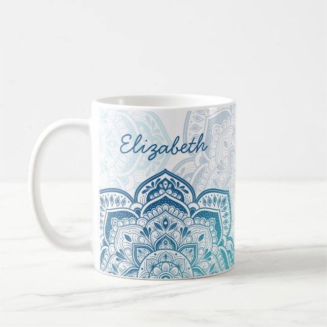 Taza De Café Eira Mandala 11 oz. Personalized Mug (Izquierda)