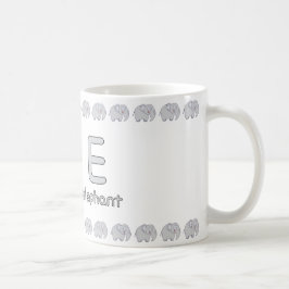 Taza De Café EisforElephant–FunAlphabetCupDesign