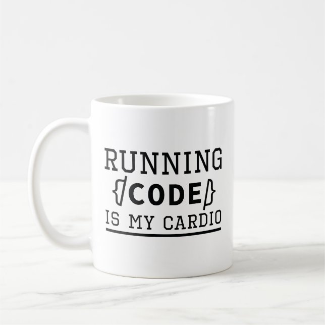 Taza De Café Ejecutar código es mi cardio (Izquierda)