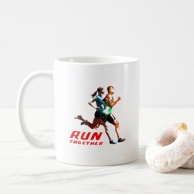 Taza De Café Ejecutar juntos | Mug clásico #11 (Con donut)