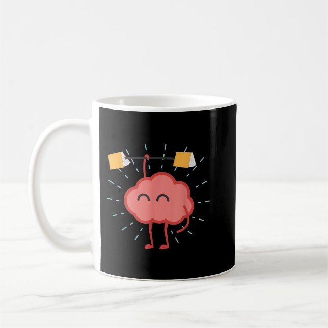 Taza De Café EJERCE TU Camiseta CEREBRAL TRABAJANDO TU CEREBRO  (Izquierda)