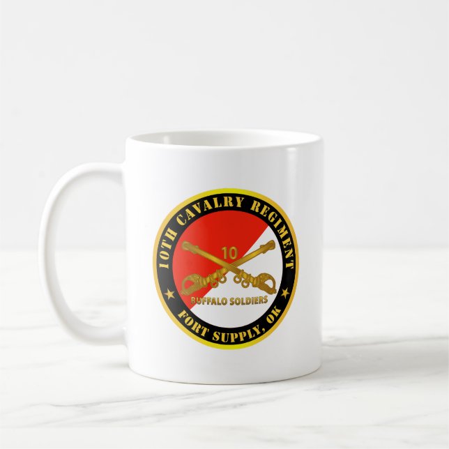 Taza De Café Ejército - 10.º Regimiento de Caballería - Fuerte  (Izquierda)