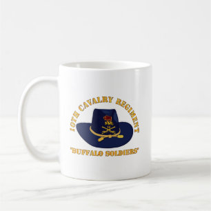 Taza De Café Ejército - 10.º Regimiento de Cavalry con Gorra Ca