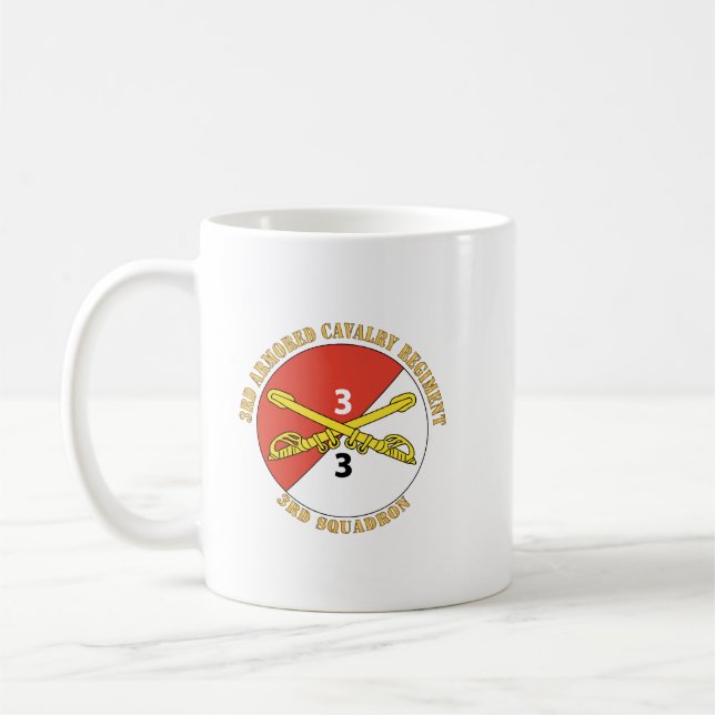 Taza De Café Ejército - 3er Escuadrón - 3er Regimiento de Cabal (Izquierda)