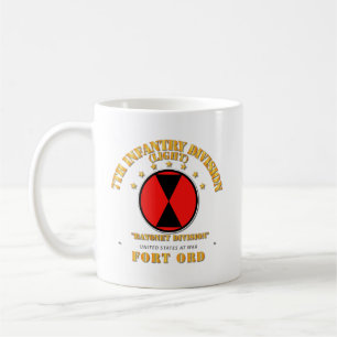 Taza De Café Ejército - 7ª División de Infantería - Ft Ord.
