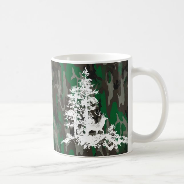 Taza De Café Ejército de Camuflaje Nombre Personalizado Militar (Derecha)