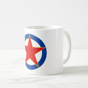 Taza De Café Ejército del círculo de símbolos de la bandera red