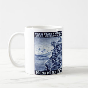 Taza De Café Ejército polaco de WWII en Narvik, Noruega