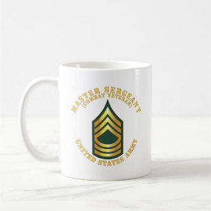 Taza De Café Ejército - Sargento mayor - MSG - Veterano de comb