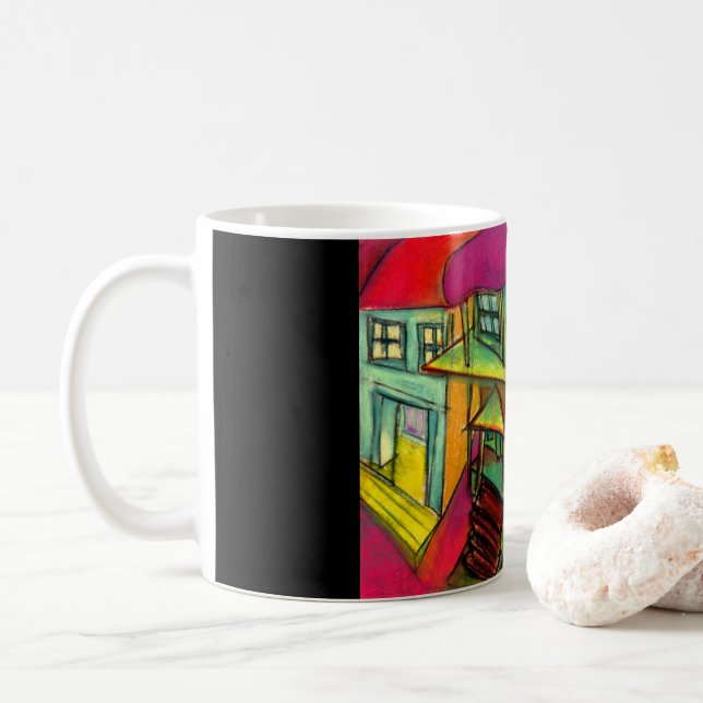 Taza De Café ejgoldguru - Pastel - Edgecliffe Manor (Con donut)