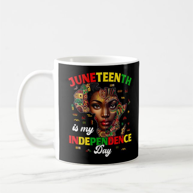 Taza De Café El 11 de junio es mi Día de la Independencia afric (Izquierda)