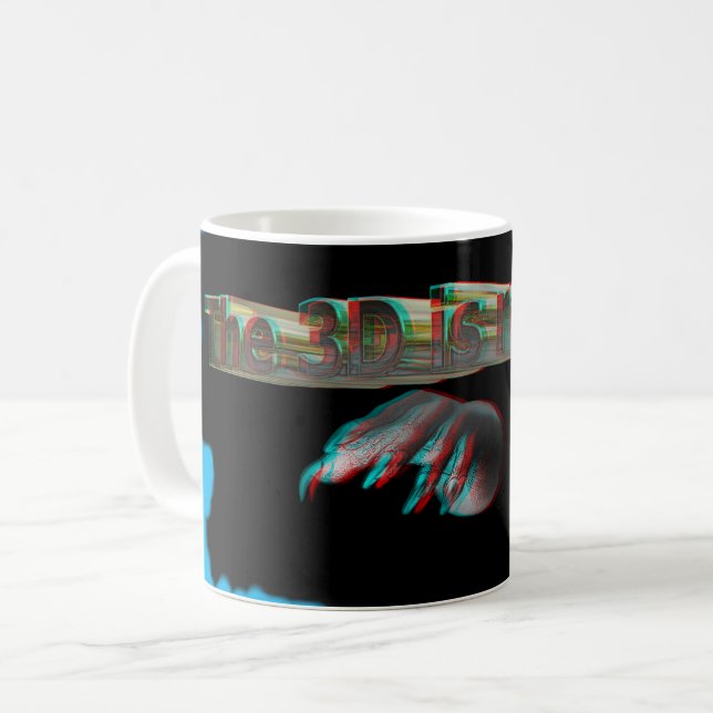 Taza De Café El 3D es real (Anverso izquierdo)