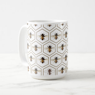 Taza De Café El abejorro y la abeja de miel occidental