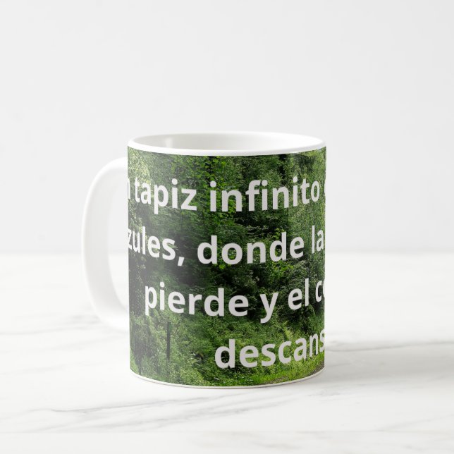 Taza De Café El Abismo Azul y Verde (Anverso izquierdo)