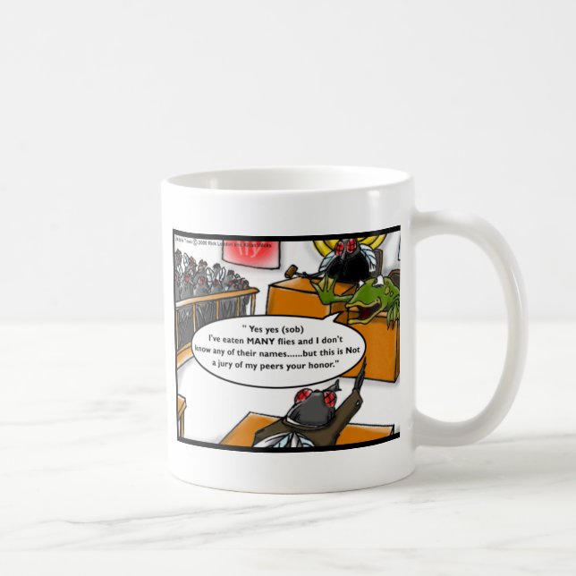 Taza De Café El abogado defensor de la rana Fly Jury Divertidos (Derecha)