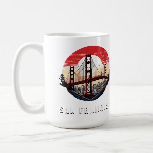 Taza De Café El abrazo de la bahía (ciudad de los sueños) (Izquierda)