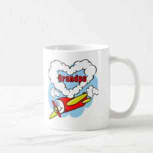 Taza De Café El abuelo del amor embroma el aeroplano
