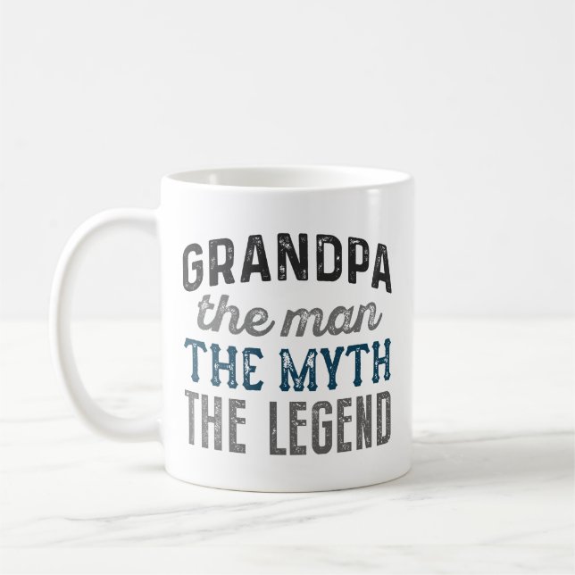 Taza De Café El Abuelo El Hombre El Mito La Leyenda (Izquierda)
