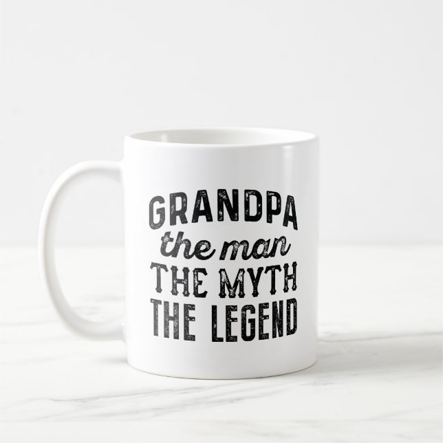 Taza De Café El Abuelo El Hombre El Mito La Leyenda (Izquierda)