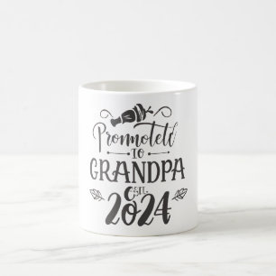 Taza De Café el abuelo est 2024, ascendido al abuelo Est. 2024