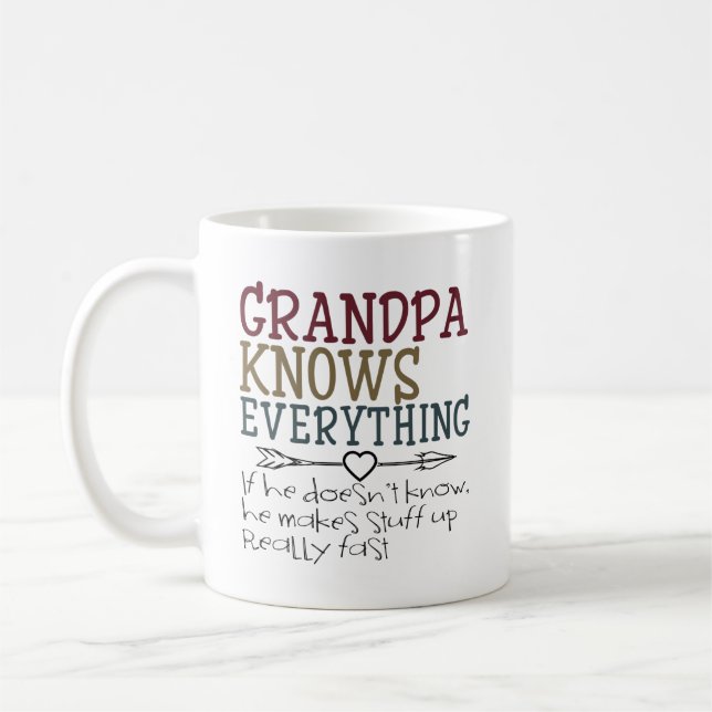 Taza De Café El abuelo lo sabe todo de los nietos (Izquierda)