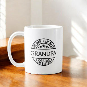 Taza De Café El Abuelo Nombra Al Hombre El Mito La Leyenda