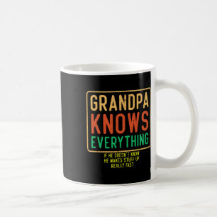 Taza De Café El abuelo sabe todo lo gracioso Día del abuelo