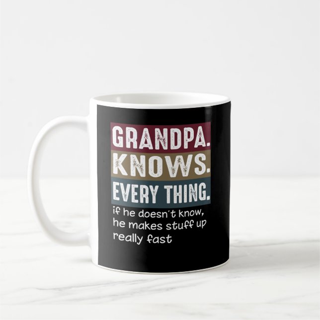 Taza De Café El abuelo sabe todo lo que dice mal (Izquierda)