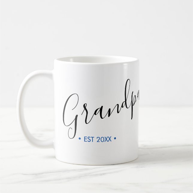 Taza De Café El abuelo se estableció como un año personalizado (Izquierda)