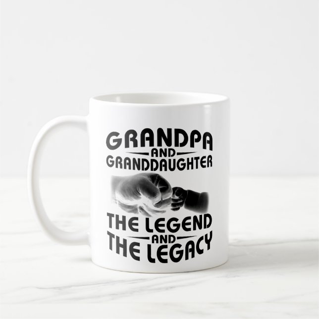 Taza De Café El Abuelo Y La Nieta Coinciden (Izquierda)