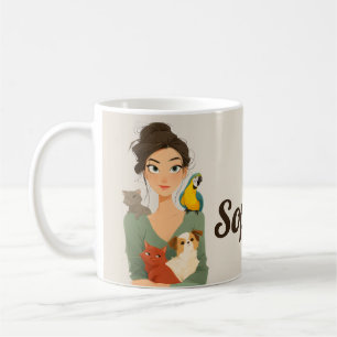 Taza De Café El acogedor retrato de la mascota Lover