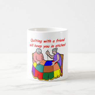 Taza De Café El acolchar con un amigo