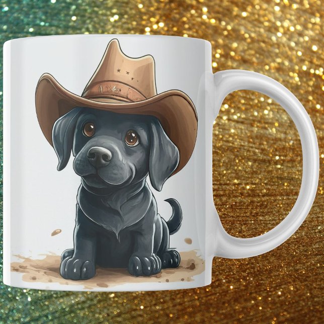 Taza De Café El adorable Black Lab brilla el momento (Subido por el creador)