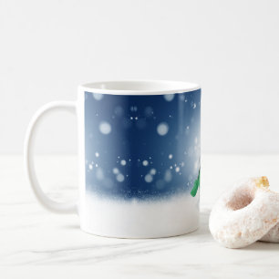 Taza De Café El adorable personaje de muñeco de nieve de Navida