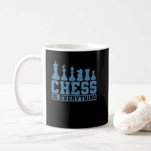 Taza De Café El ajedrez es todo Schachfiguren (Con donut)