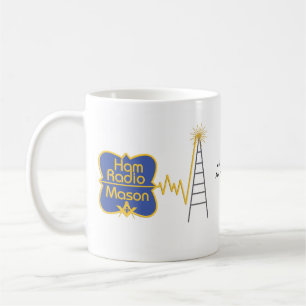 Taza De Café El albañil del equipo de radio-aficionado, añade