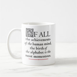 Taza De Café El alfabeto - el Centaur de Goudy