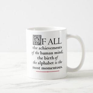 Taza De Café El alfabeto - el Centaur de Goudy