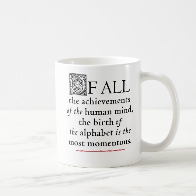 Taza De Café El alfabeto - el Centaur de Goudy (Derecha)