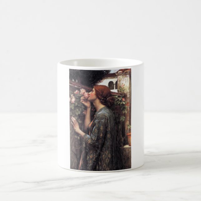Taza De Café El alma del Rosa (por John William Waterhouse) (Centro)