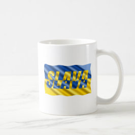 Taza De Café El amarillo azul de Ucrania inspiró la paz sin gue