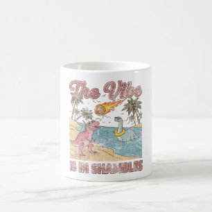 Taza De Café El Ambiente Está en Ruinas Retro Dinosaurio Verano