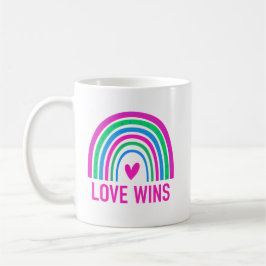 Taza De Café El amor al arcoiris polisexual gana