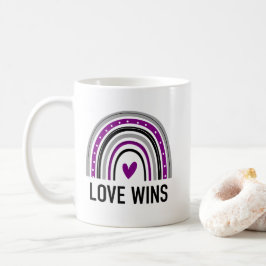Taza De Café El amor asexual arcoiris gana