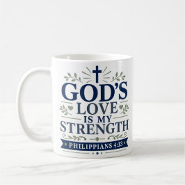 Taza De Café El Amor de Dios Es Mi Fuerza Cita Diaria de Fe